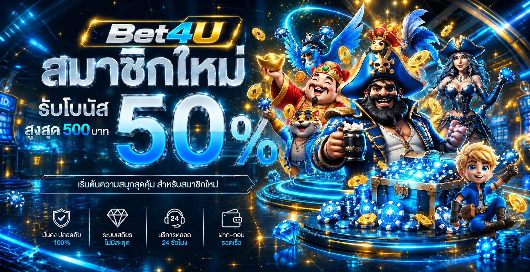 Bet4U ทางเข้าเว็บพนันออนไลน์ สมัครและทดลองเล่น